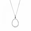 'Aria' Women's Sterling Silver Chain with Pendant - Silver ZH-7494