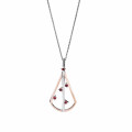 Orphelia® 'Sacha' Women's Sterling Silver Chain with Pendant - Silver/Rose ZH-7496