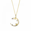 Orphelia® 'Eline' Women's Sterling Silver Chain with Pendant - Gold ZH-7497/G