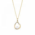 Orphelia® 'Baptiste' Women's Sterling Silver Chain with Pendant - Gold ZH-7507/G