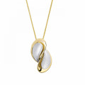 Orphelia® 'Ameliana' Women's Sterling Silver Chain with Pendant - Silver/Gold ZH-7508