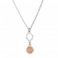 Orphelia® 'Maite' Women's Sterling Silver Chain with Pendant - Silver/Rose ZK-7376