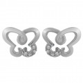 Orphelia® 'Joya' Women's Sterling Silver Stud Earrings - Silver ZO-7088