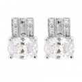 Orphelia® 'Alena' Women's Sterling Silver Stud Earrings - Silver ZO-7122