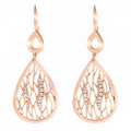 Orphelia® 'Linda' Women's Sterling Silver Drop Earrings - Rose ZO-7188/RG