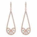 Orphelia® 'Tiziana' Women's Sterling Silver Drop Earrings - Rose ZO-7276/RG