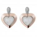 Orphelia® 'Debby' Women's Sterling Silver Stud Earrings - Silver/Rose ZO-7289/RG