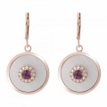Orphelia® 'Fia' Women's Sterling Silver Drop Earrings - Rose ZO-7293