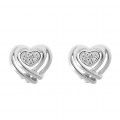 'Anni' Women's Sterling Silver Stud Earrings - Silver ZO-7368