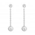 Orphelia® 'Emilia' Women's Sterling Silver Drop Earrings - Silver ZO-7380