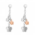 'Lorelei' Women's Sterling Silver Drop Earrings - Silver/Rose ZO-7386