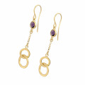 'Eloise' Women's Sterling Silver Drop Earrings - Gold ZO-7409/G