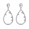 Orphelia® 'Islia' Women's Stainless Steel Drop Earrings - Silver ZO-7423