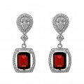 Orphelia® 'Enora' Women's Sterling Silver Drop Earrings - Silver ZO-7426/RU
