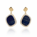 Orphelia® 'Amara' Women's Sterling Silver Drop Earrings - Gold ZO-7468