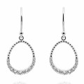 'Aria' Women's Sterling Silver Drop Earrings - Silver ZO-7494