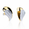 Orphelia® 'Ameliana' Women's Sterling Silver Stud Earrings - Silver/Gold ZO-7508