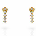 Orphelia® 'Bling' Women's Sterling Silver Drop Earrings - Gold ZO-7547/G