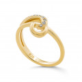 'Ida' Women's Sterling Silver Ring - Gold ZR-7521/G